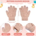 thumbnail image 3 of FZ FANTASTIC ZONE Toddler Kids Winter Hats Touchscreen Gloves Scarfs Set Pompom Beanie Caps Neck Warmer with Fleece for 5-8 Years Old Baby Girls Boys Gifts, Gloves, Red, 3 of 5