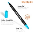 thumbnail image 6 of Dual Tip Brush Pens Art Markers, Shuttle Art 30 Colors Dual Tip Calligraphy Pens Fine and Brush Dual Tip Markers Set Perfect for Adult Artist Calligraphy Hand Lettering Journal Doodling Writing, 6 of 9