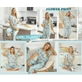 thumbnail image 4 of Avidlove 2 Pack Womens Pajamas Sets Short Sleeve Pj Tops and Capri Pants Floral Print Loungewear, 4 of 7