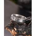 thumbnail image 5 of King Will 316L Stainless Steel Wedding Band - Vintage Grey Ring Designed with Tree of Life & Viking Rune and Celtic Knot Sticker Inlay, 8mm Mens Ring Beveled Edge, Comfort Fit Size 10, 5 of 7