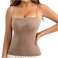 thumbnail image 2 of SwiftWear Women's Seamless Built-In Bra Cami Ultra Soft Slim Fit Tank Top Spaghetti Straps Camisole Layering Staple, 2 of 8