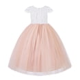 thumbnail image 2 of Ekidsbridal Floral Lace Tutu Flower Girl Dress Cap Sleeves Father Daughter Dance Recital Wedding Ceremony 214 8, 2 of 3