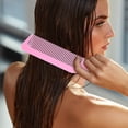 thumbnail image 6 of Boao 6 Pack Plastic Pink Hair Combs, 9 Inch Blending Barber Clipper Combs for Clipper Cuts and Flattops, Heat Resistant Anti-Static Hairdressing Combs (Pink, 6 Pieces), 6 of 6