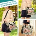 thumbnail image 5 of ALAZA Retro Bird Peony Flower Insulated Lunch Bag Reusable Tote Box Adjustable Shoulder Strap for Work Picnic, 5 of 6