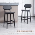 thumbnail image 4 of HOMCOM Bar Stools Set of 2, Counter Height Barstools with Solid Wood Legs, 4 of 10