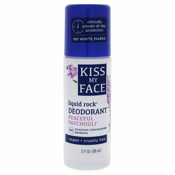 Kiss My Face Deodorant Liquid Rock Roll On, Peaceful Patchouli, 3oz, 3-Pack
