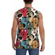 thumbnail image 4 of Fotbe Different Cats 1 Men's Camiseta sin Mangas Estampada para Hombres, Playera Casual para Gimnasio, Entrenamiento, Playa-Large, 4 of 7