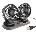 thumbnail image 2 of EIMELI Car Fan Dual Head Automobile Fans 2 Speed Adjustable Car Cooling Fan 360° Rotatable Car Dashboard Fan Portable Car Fan with Cigarette Lighter/ Powered for Vehicles Home ( 5V), 2 of 10