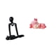 thumbnail image 1 of Escultura de pensador abstracto con estatua de ciervo durmiendo, adorno de mesa para dormitorio, estantería, armario, cocina, comedor, artesanía fina,, 1 of 8