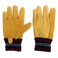 thumbnail image 3 of 26cm Winter Work Gloves Cowhide Leather Abrasion Resistant Warming for Logistics Handling Driver, 3 of 8