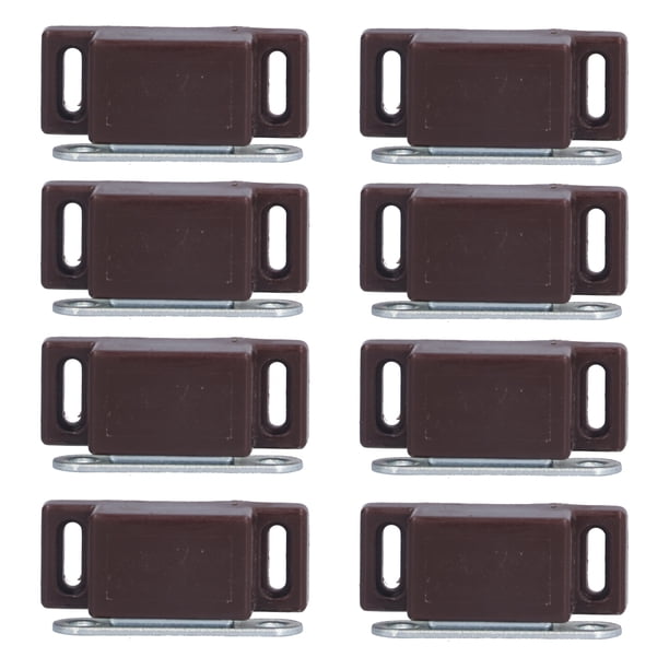 Pestillo Magnético Para Puerta, Fácil De Instalar Pestillo Magnético Para Puerta Juego De 8 Para Dormitorio Para Cajones Para Baño Para Armarios Para Armarios Para Cocinas EOTVIA Marrón