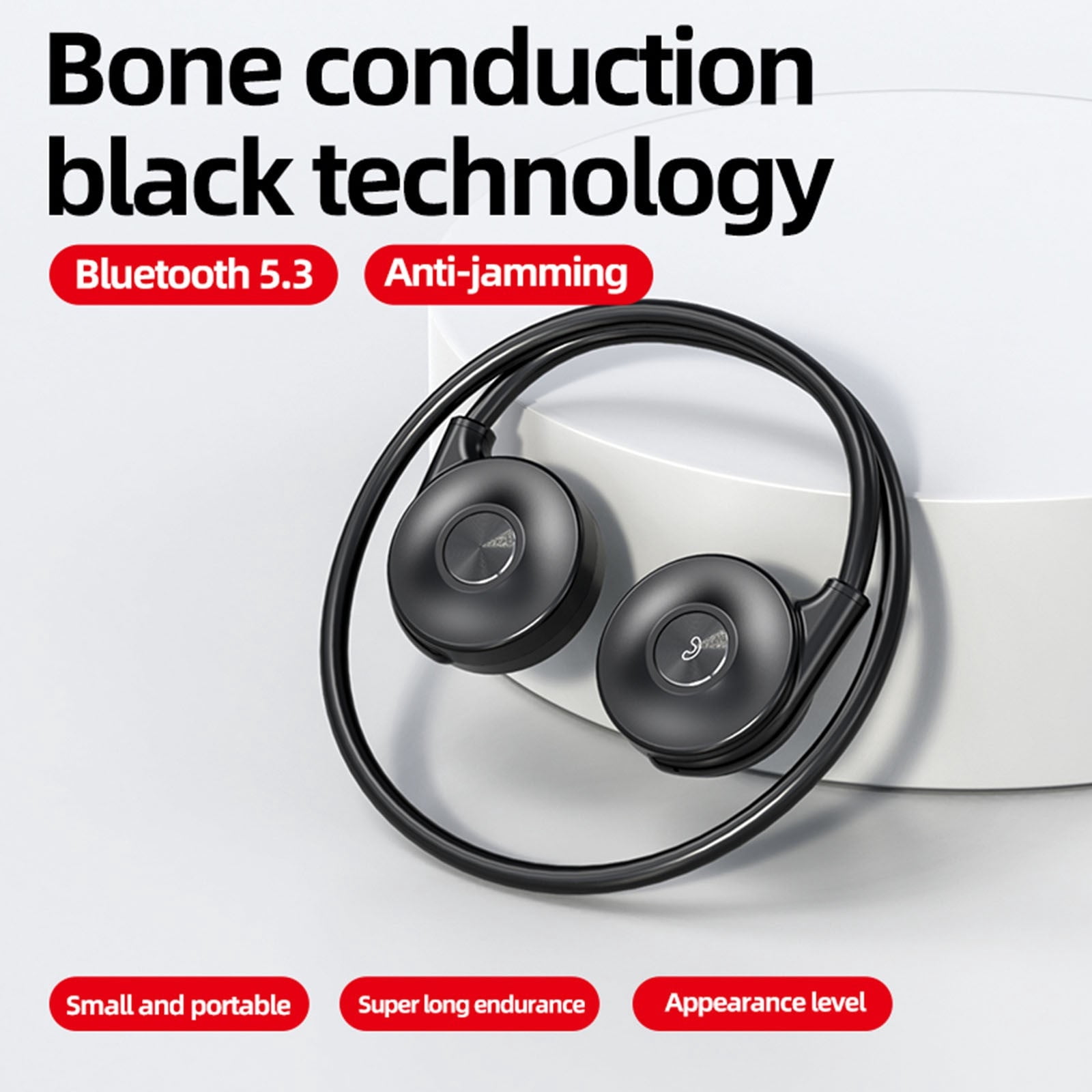Bluetooth Wireless Headset – Wireless Bluetooth Headphones Outdoor Stereo Earbuds -Conduction Earphone Sports Headset Microphone
