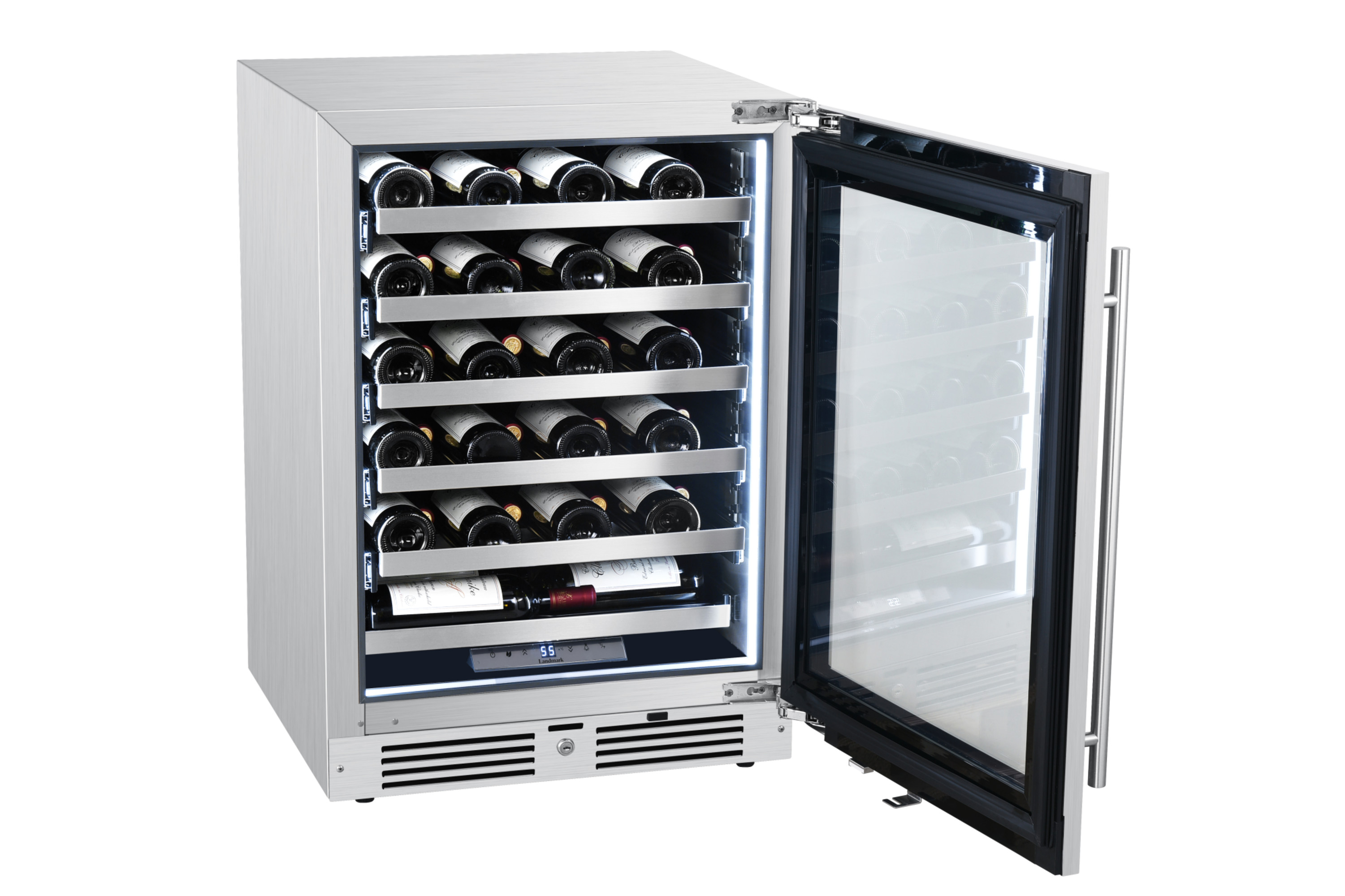 Landmark L3024ui1w-Rh 24" Wide 44 Bottle Capacity Single Zone Wine Cooler - Panel Ready