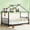 Black, variant on EUROCO Metal Twin Size House Bed for Bedroom, Pink
