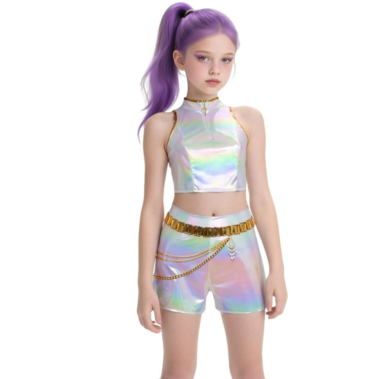 Girls Pop Singer Outfit Set for Pendant Dance Stage Party Theme