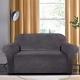 thumbnail image 2 of Stretch Velvet Loveseat Covers for 2 Cushion Couch Covers for Living Room Sofa Covers Slipcovers with Non Slip Straps Bottom, Ultra Thick Comfy Velour (Width 58"-72"), 2 of 10