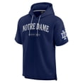 thumbnail image 2 of Men's Fanatics Navy Notre Dame Fighting Irish Ready Short Sleeve Pullover Hoodie, 2 of 3