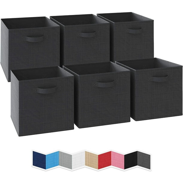 13x13 Large Storage Cubes Set of 6 Storage Bins. Features Dual