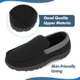 thumbnail image 5 of HOMEHOT Mens Slippers Moccasin Memory Foam House Shoes Adult Size 14 Black Male, 5 of 6