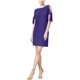 thumbnail image 2 of Vestido recto bar III con detalle de corbata para mujer Morado XX-Large, 2 of 2