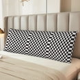 thumbnail image 6 of Lsque Black and White Checkerboard Body Pillow Case Cover,Ultra-Soft Microfiber Bed Pillow Cases 20x54 inches,Elegant Bedding,Breathable Durable Pillow Cover with Envelope Closure, 6 of 8