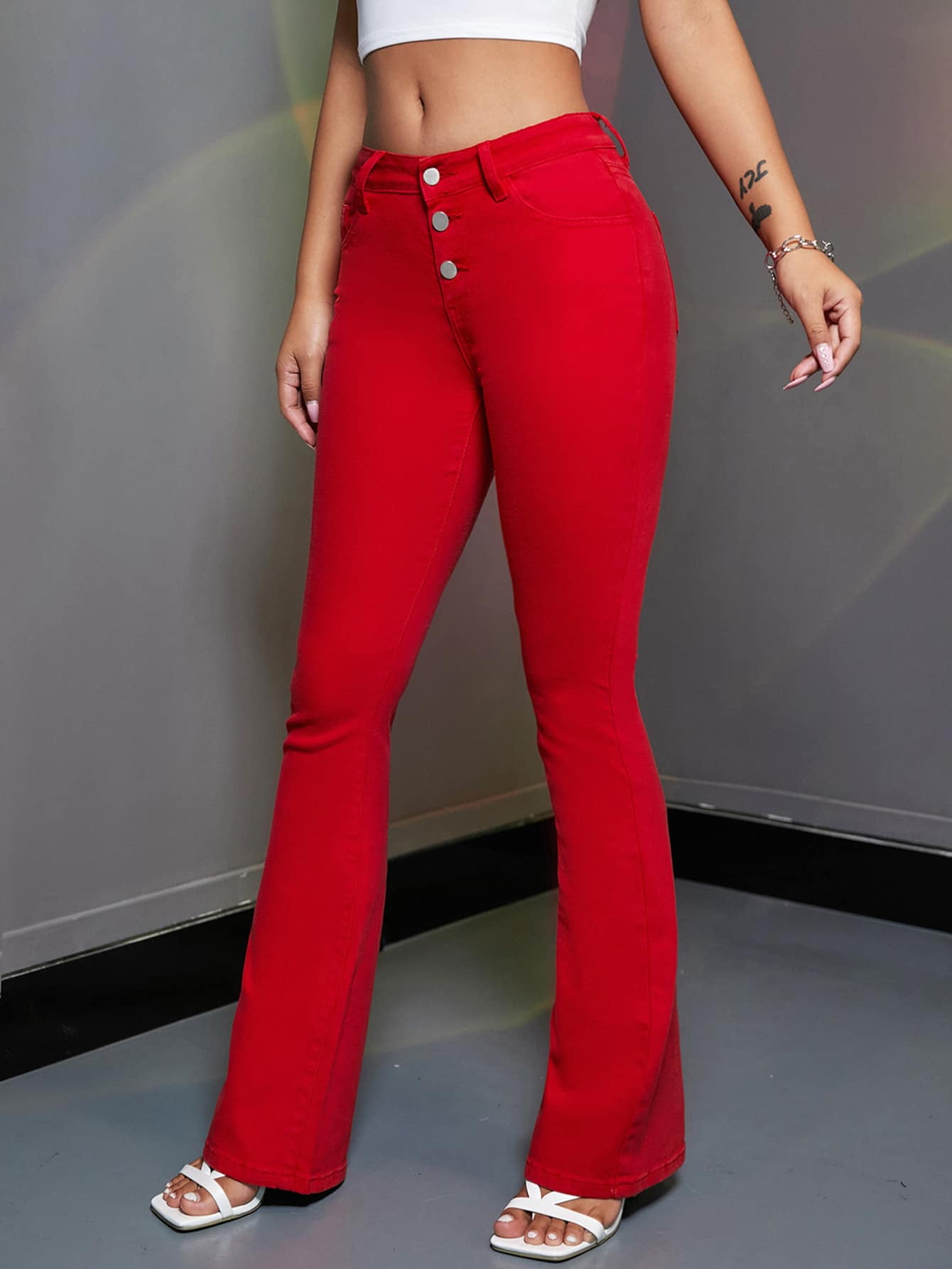 Button Fly Bootcut Jeans 2022 