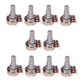 thumbnail image 1 of 10 Uds B10K eje dividido Audio potenciómetro interruptor de guitarra kusrkot Potenciómetro de guitarra, 1 of 6