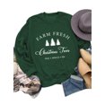 thumbnail image 3 of Niuer Ladies Loose Fit Baggy Sweatshirts Women Casual Sweatshirt Christmas Tree Print Holiday Crew Neck Xmas Tops Dark Green S, 3 of 3