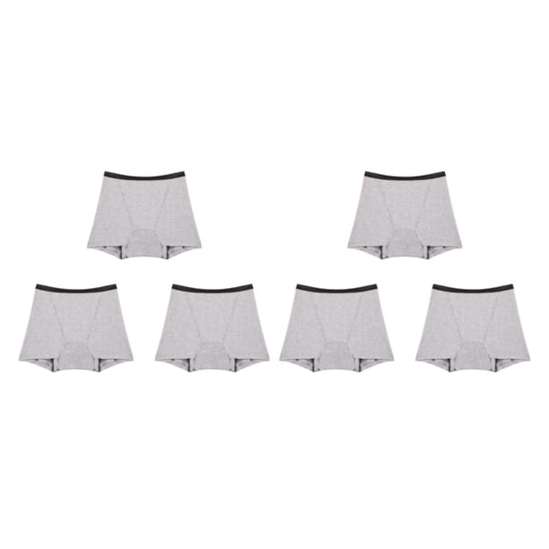 Minnieouse 3 piezas 4 capas mujeres período menstrual ropa interior viaje agua absorbente a prueba de fugas algodón ropa interior bragas gris Gris L 2piezas