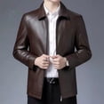 thumbnail image 1 of Chaqueta de cuero Chaqueta de cuero para hombre Abrigo casual para hombre Otoño e invierno Chaqueta de cuero para hombre, 1 of 4