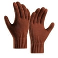 thumbnail image 2 of Baqcunre Warm Gloves, Winter Women Keep Warm Touching Screen Knit Gloves Elastic Cuff Soft Full Finger Gloves Mitten, Knitted Gloves, Heating Gloves, 2 of 7