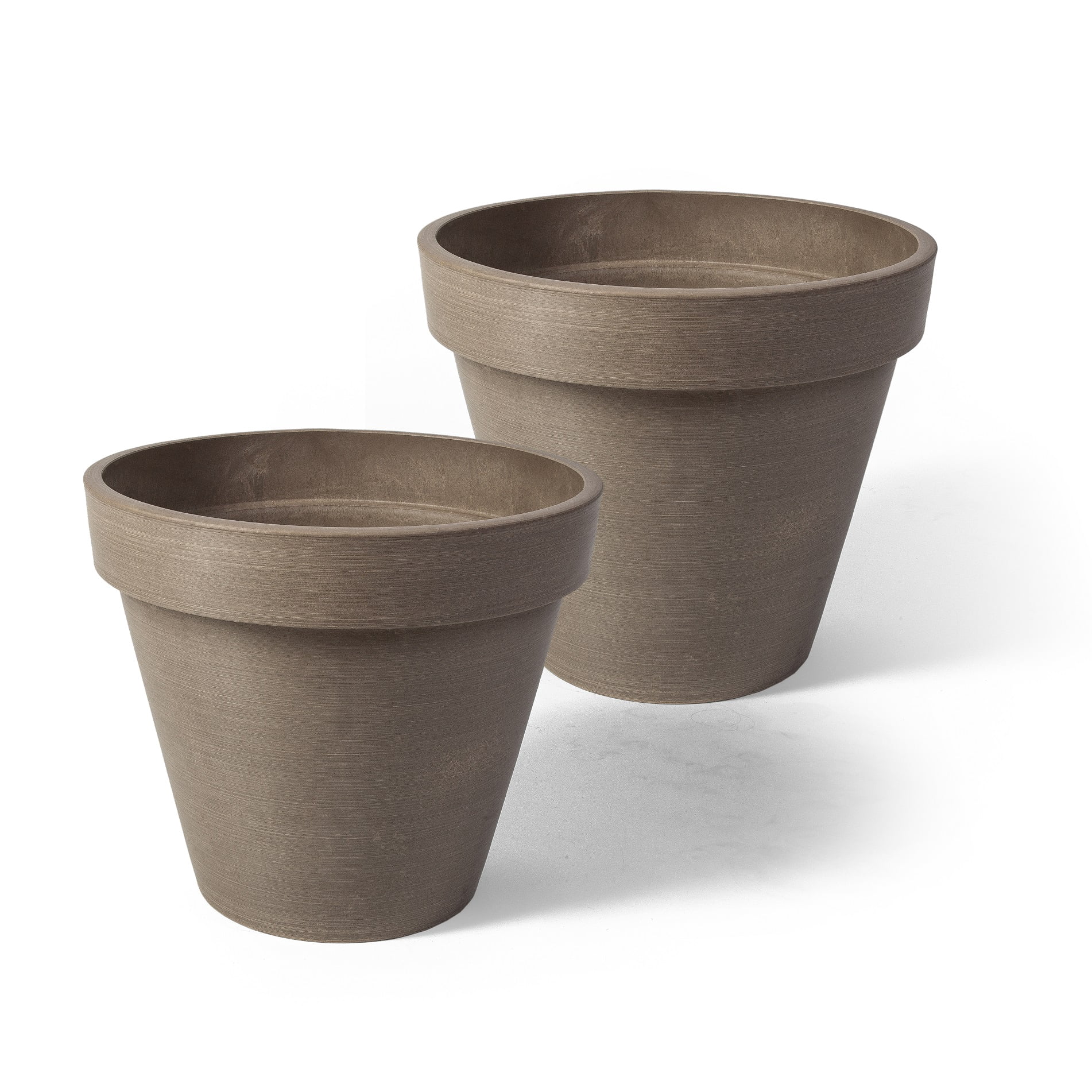 Algreen Valencia 10-in. Round Banded Planter