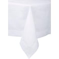 thumbnail image 3 of Fennco Styles Rochester Collection Contemporary Hemstitched Polyester 70 x 120 Inch Table Cloth for Dining Table, Banquet, Wedding, Family Dinner, White, 3 of 4