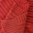 thumbnail image 5 of Unique Bargains Cable Knitted Bed Sofa Throw Blanket Orange Red 71" x 79", 5 of 8