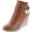 Camel, variant on Cici-9 Womens Comfy Almond Toe Platform Hidden Wedge Ankle Bootie