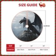 thumbnail image 3 of Daiia Valley Gray Dragon Drawing Merry Christmas Tree Skirt , Xmas Large Lace-up Tree Skirt, Santa Snowflakes Rustic Home Decorations New Year Party Farmhouse Decor-36", 3 of 7