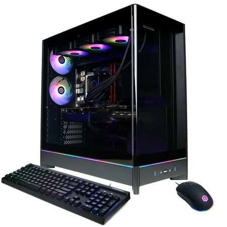 CyberPowerPC Gamer Supreme Liquid Cool Gaming Desktop, AMD Ryzen 9 9950X, 64GB, NVIDIA GeForce RTX 5090 32GB, 4TB SSD, Black, SLCAI8400CPGV2