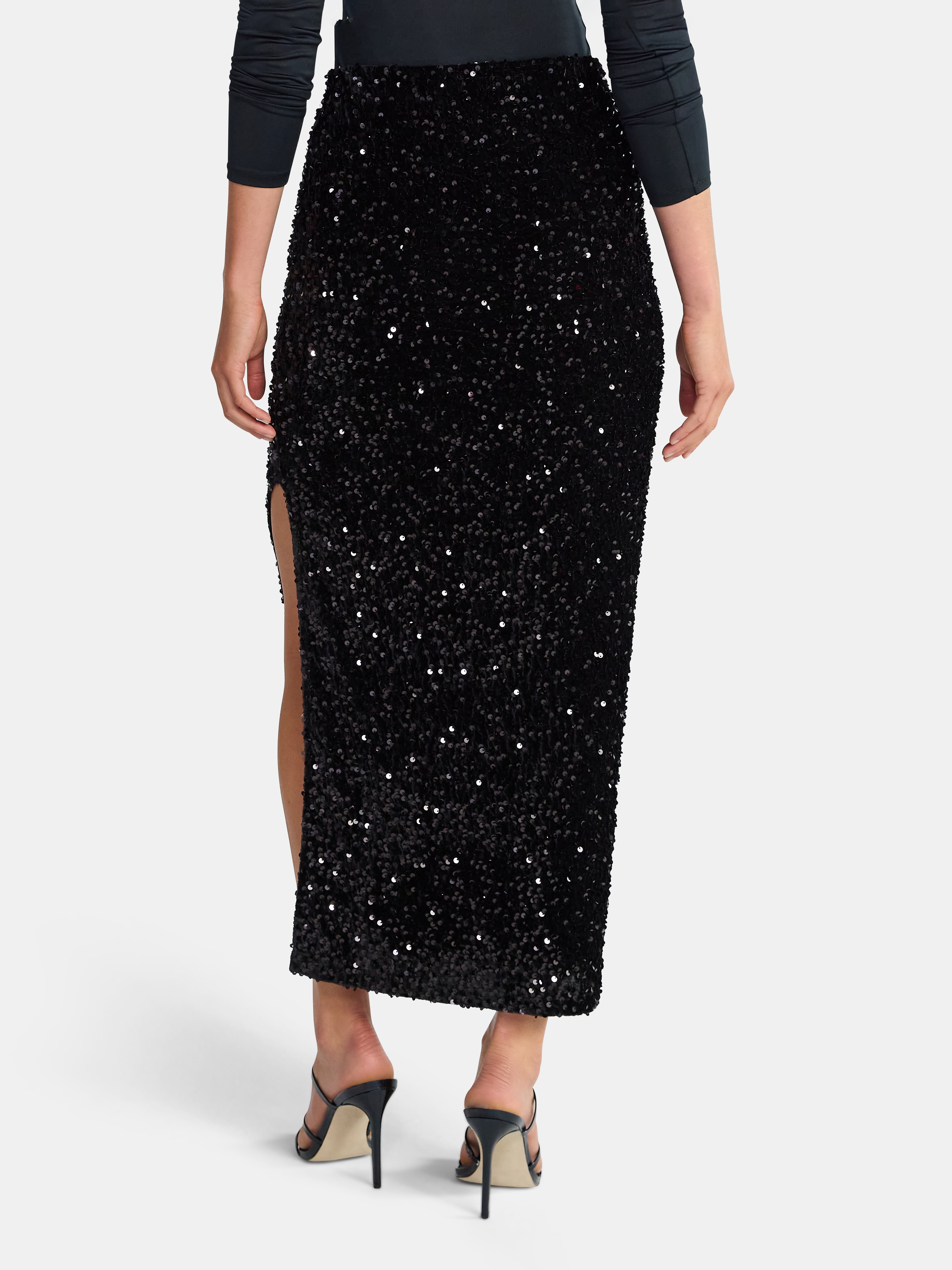 Madden NYC Women's Sequin Velour Maxi Skirt, Sizes XXS-XXL