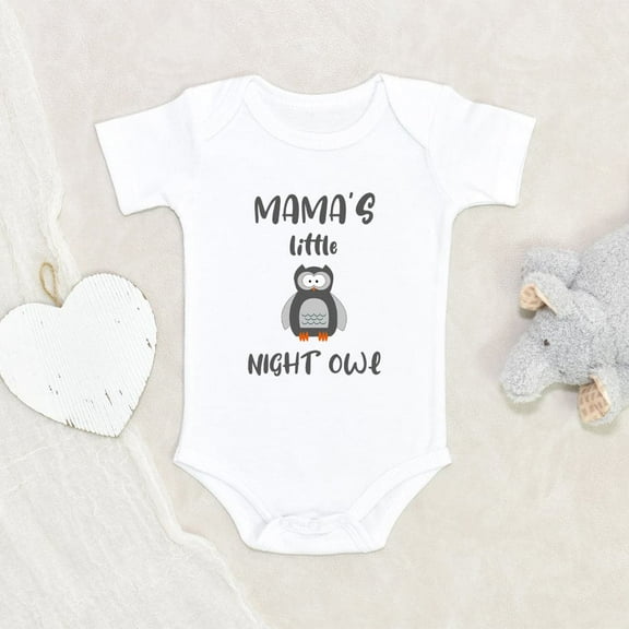 Cute Night Owl Baby Onesie Baby Shower Gift Mama's Little Night Owl Baby Onesie Animal Themed Baby Onesie Cute Baby Onesie
