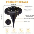thumbnail image 4 of 4pcs Solar Ground Lights, Outdoor LED Powered Disk Lights, Solar Waterproof In-ground Lights, Color Changing Landscape Lighting, For Garden Deck Stair Step Lawn Patio Driveway Walkway Pathway Yard De, 4 of 5