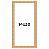 14x30 Frame Gold Rustic Solid Wood Picture Frame | 1.25 Inch Wide Moulding | Rustique Gold