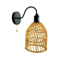 thumbnail image 3 of Wall Lamp Rattan Decorative Fixture for Indoor Corridor Stairs Not Included Bulb Salvador Aplique de pared de habitación, 3 of 7