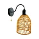 thumbnail image 3 of Aplique de pared de habitación,Aplique de pared decorativo Lámpara rural de estilo japonés,Lámpara colgante de ratán con luz de aplique de montaje en pared,Aplique de lámpara de pared de Yuyangstore Aplique de pared de habitación, 3 of 7