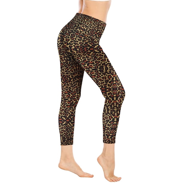 Pantalones de yoga atléticos para correr con cintura alta y estampado clásico de flores para mujer Pompotops ulkah944012