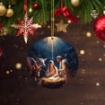 thumbnail image 3 of BOBOMOTI Christmas Nativity Scene Ornaments 3D Wooden Acrylic Nativity Christmas Ornaments Tree Decorations Christmas Party Decor Clearance, 3 of 6