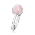 thumbnail image 2 of Ross-Simons 6.5-7mm Pink Cultured Pearl Ring With Diamonds in Sterling Silver, Women's, Adult, 2 of 5