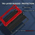 thumbnail image 2 of Kebiory Case for T-Mobile Revvl Tab 5G 2023 Released Tablet,Shockproof Kids Friendly Rugged Hybrid Case Cover (with Kickstand) for T-Mobile Revvl Tab 5G 2023 Released 10.36 Inch (Red+Black), 2 of 6