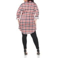 thumbnail image 2 of White Mark Women's Plus Size Plaid Tunic Top, 2 of 4
