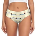thumbnail image 1 of Balery Dachshund Dog Puppy Ropa Interior de Algodón para Mujer con Dibujo – Braguitas Cómodas y Elásticas, Estilo Clásico-X-Small, 1 of 6