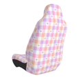 thumbnail image 2 of Wukai Heart Buffalo Plaid Full Set Car Seat Covers with Soft Padding Universal Auto Front Seats Protector and Cushion Mat, 2 of 5